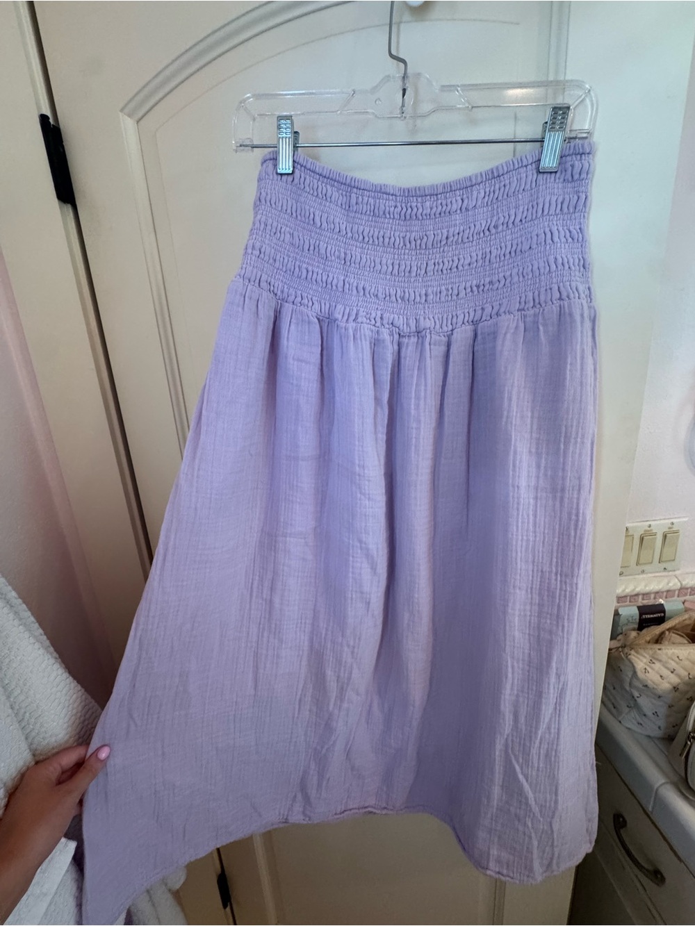 Old Navy Lavender High-Low Smocked Waist Skirt - Women
